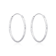 Zlacené stříbrné náušnice kruhy 30 mm