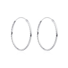 Stříbrné náušnice kruhy 35 mm