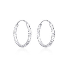 Zlacené stříbrné náušnice kruhy 12 mm