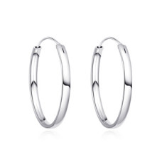 Stříbrné náušnice kruhy 30 mm