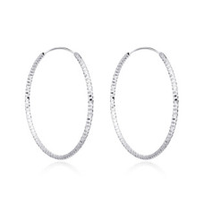 Zlacené stříbrné náušnice kruhy 40 mm