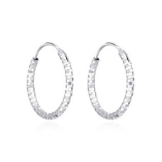 Zlacené stříbrné náušnice kruhy 16 mm