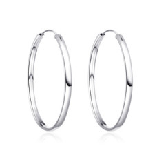 Stříbrné náušnice kruhy 40 mm