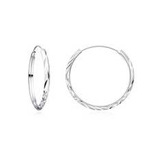 Stříbrné náušnice kruhy 30 mm