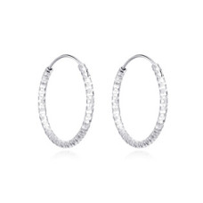 Zlacené stříbrné náušnice kruhy 25 mm