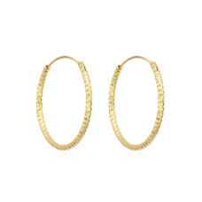 Zlacené stříbrné náušnice kruhy 30 mm