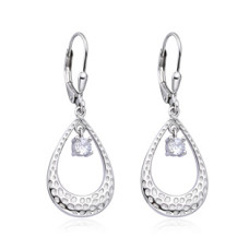 Visací náušnice se zirkony