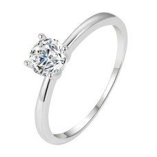 Stříbrný prsten se zirkonem