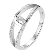 Stříbrný prsten se zirkony