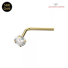 Zlatý piercing do nosu, DIAMANT, Au 585/1000