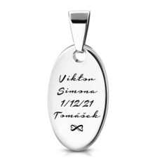 Personalizovaný ocelový přívěsek s rytinou