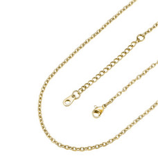 Očkový řetízek zlacený, tl. 1,2 mm, délka 45 + 5 cm