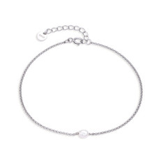 Stříbrný náramek s přírodní perlou