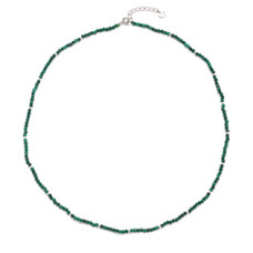 Minerální náhrdelník přírodní Malachit, stříbro AG925