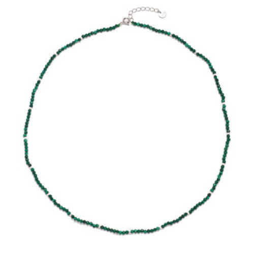Minerální náhrdelník přírodní Malachit, stříbro AG925 Minerální náhrdelník přírodní Malachit, stříbro AG925