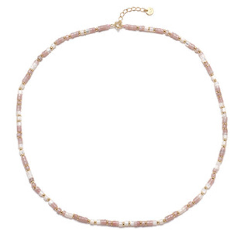 Minerální náhrdelník přírodní růžový Opál, stříbro AG925 Minerální náhrdelník přírodní růžový Opál, stříbro AG925