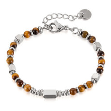 Ocelový náramek s barevnými korálky