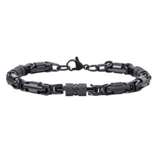 Pánský černý ocelový náramek