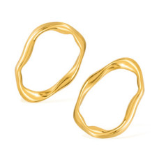 Extravagantní zlacené ocelové náušnice