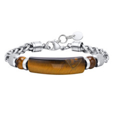 Pánský ocelový náramek s tygřím okem