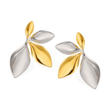 Ocelové náušnice lístky