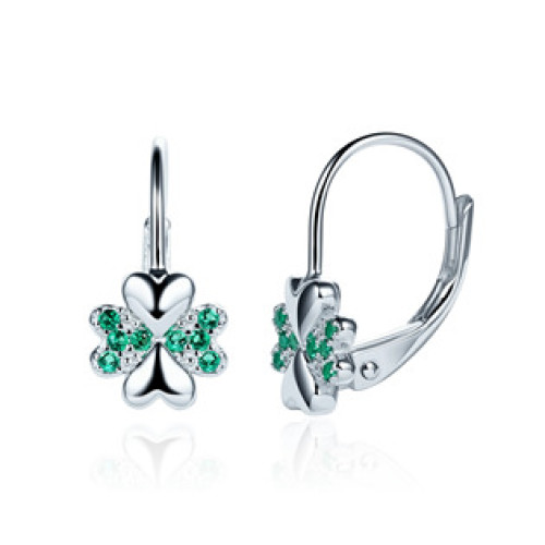 Stříbrné dámské náušnice čtyřlístky Stříbrné dámské náušnice čtyřlístky