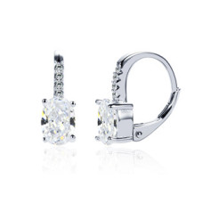Stříbrné náušnice s čirými zirkony