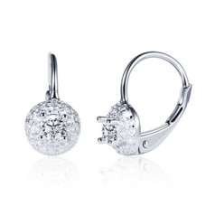 Stříbrné náušnice s čirými zirkony