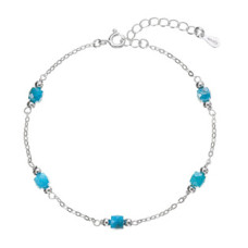 Stříbrný náramek s apatity