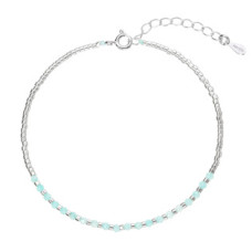 Stříbrný náramek s amazonity