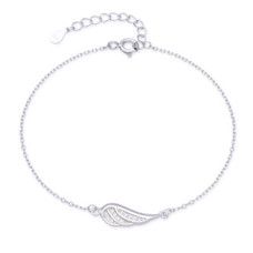 Dámský stříbrný náramek andělské křídlo