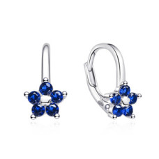 Stříbrné dívčí náušnice kytičky