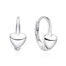 Stříbrné náušnice srdíčka