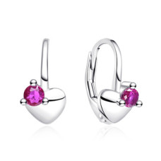Stříbrné náušnice srdíčka