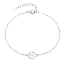Dámský stříbrný náramek psí tlapka
