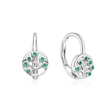 Stříbrné náušnice na klapku - strom života