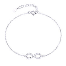 Stříbrný náramek nekonečno