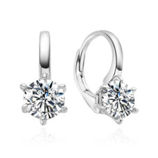 Stříbrné náušnice se zirkonem 6mm