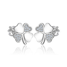 Stříbrné náušnice čtyřlístky