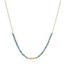 Náhrdelník ocelový s modrým tyrkysem