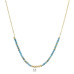 Náhrdelník ocelový s modrým tyrkysem
