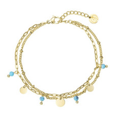 Náramek ocelový s modrým tyrkysem