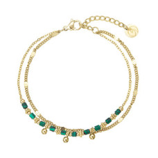 Náramek ocelový s africkým malachitem