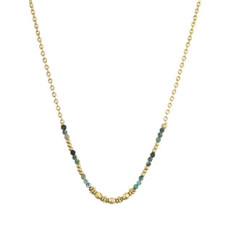 Náhrdelník ocelový s africkým tyrkysem