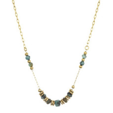 Náhrdelník ocelový s africkým tyrkysem