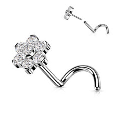 PUSH IN piercing do nosu TITAN, 0,8 x 6 mm