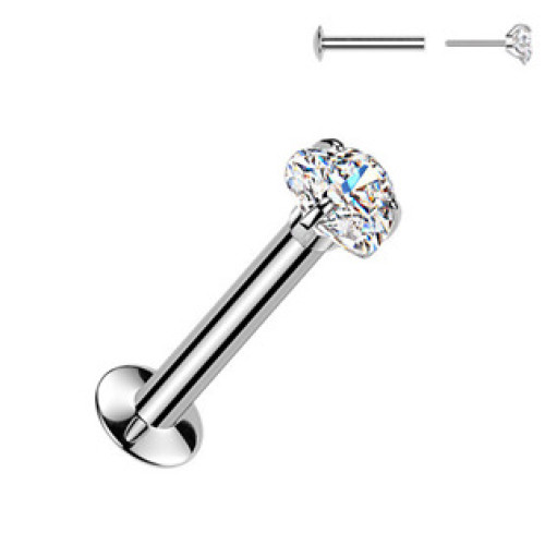 Piercing do brady srdíčko - PUSH IN labreta Piercing do brady srdíčko - PUSH IN labreta