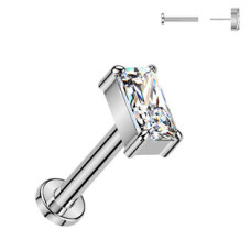 Piercing do brady obdélník - PUSH IN labreta TITAN