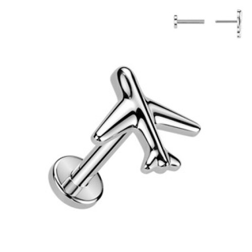 Piercing do brady letadlo - PUSH IN labreta TITAN Piercing do brady letadlo - PUSH IN labreta TITAN