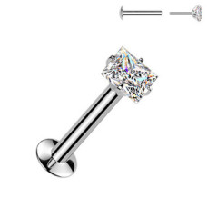 Piercing do brady čtvereček - PUSH IN labreta